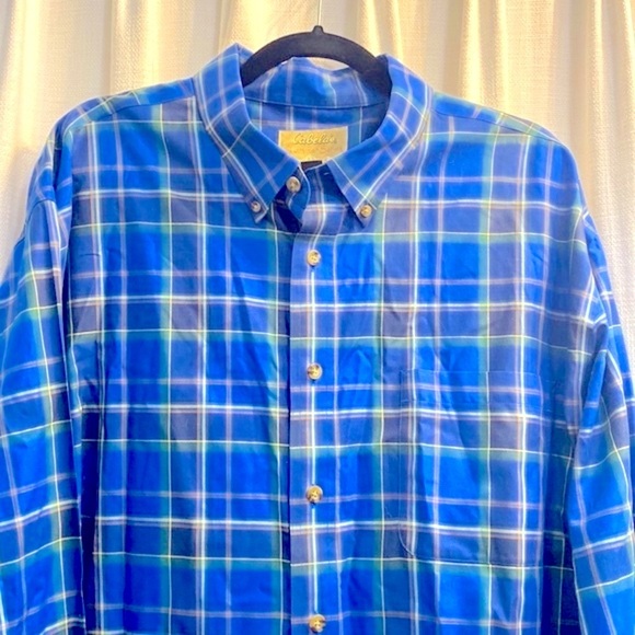 Men’s Cabela’s Outfitter Series Buttonup Plaid 100% Cotton Long Sleeve Shirt - Picture 2 of 7